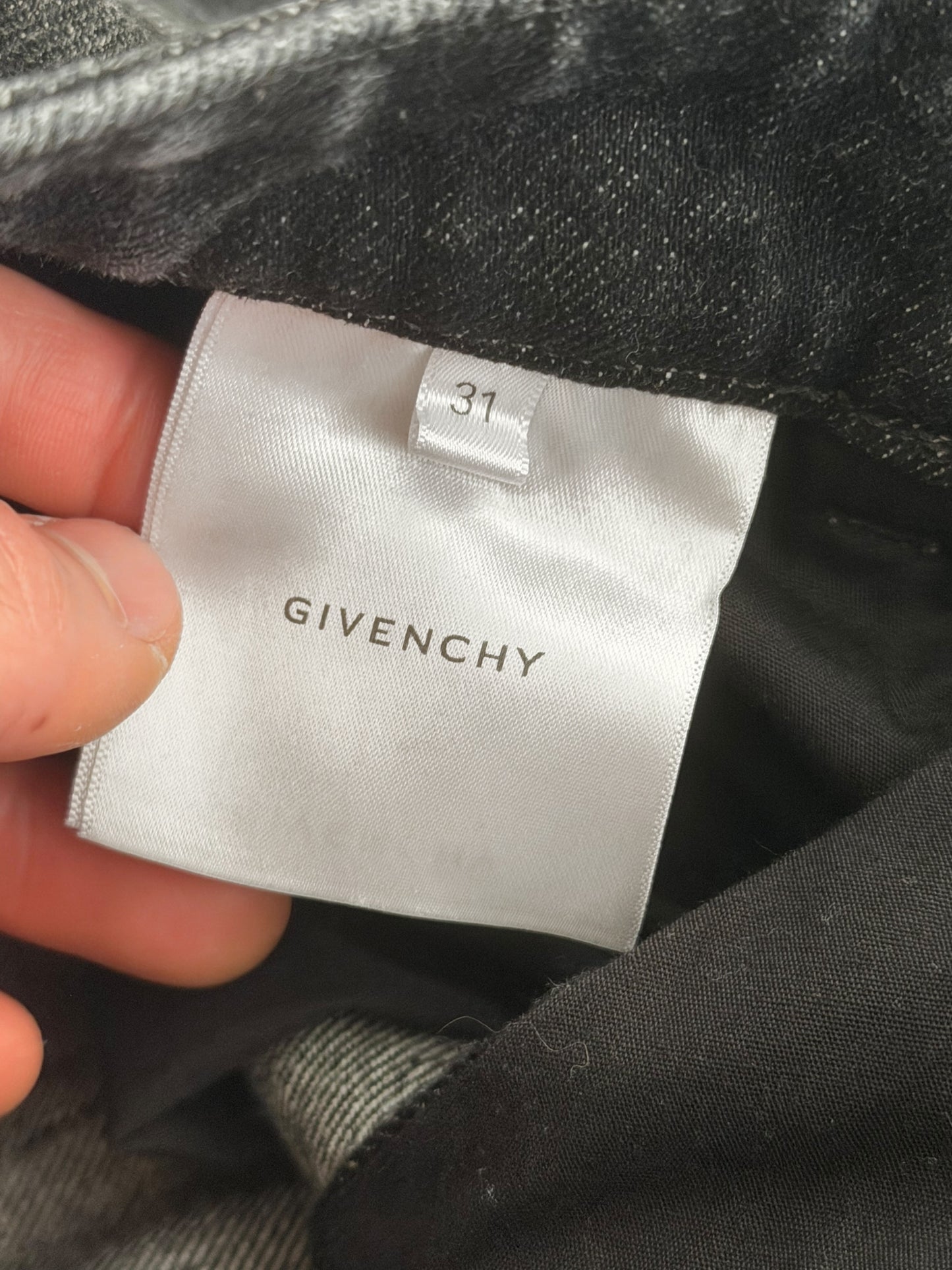 Baggy 4G Embroidered Logo Denim Cargo