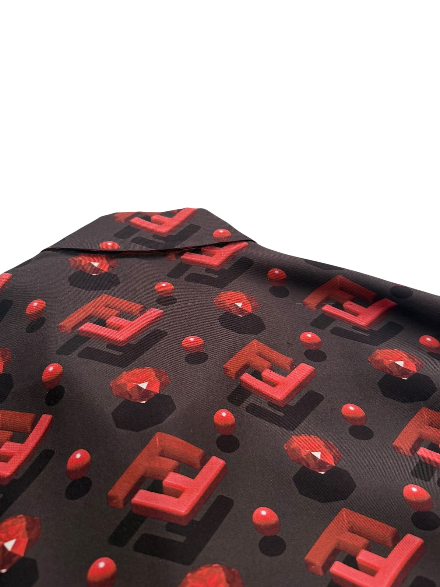 3D Diamond Rubino Silk Shirt
