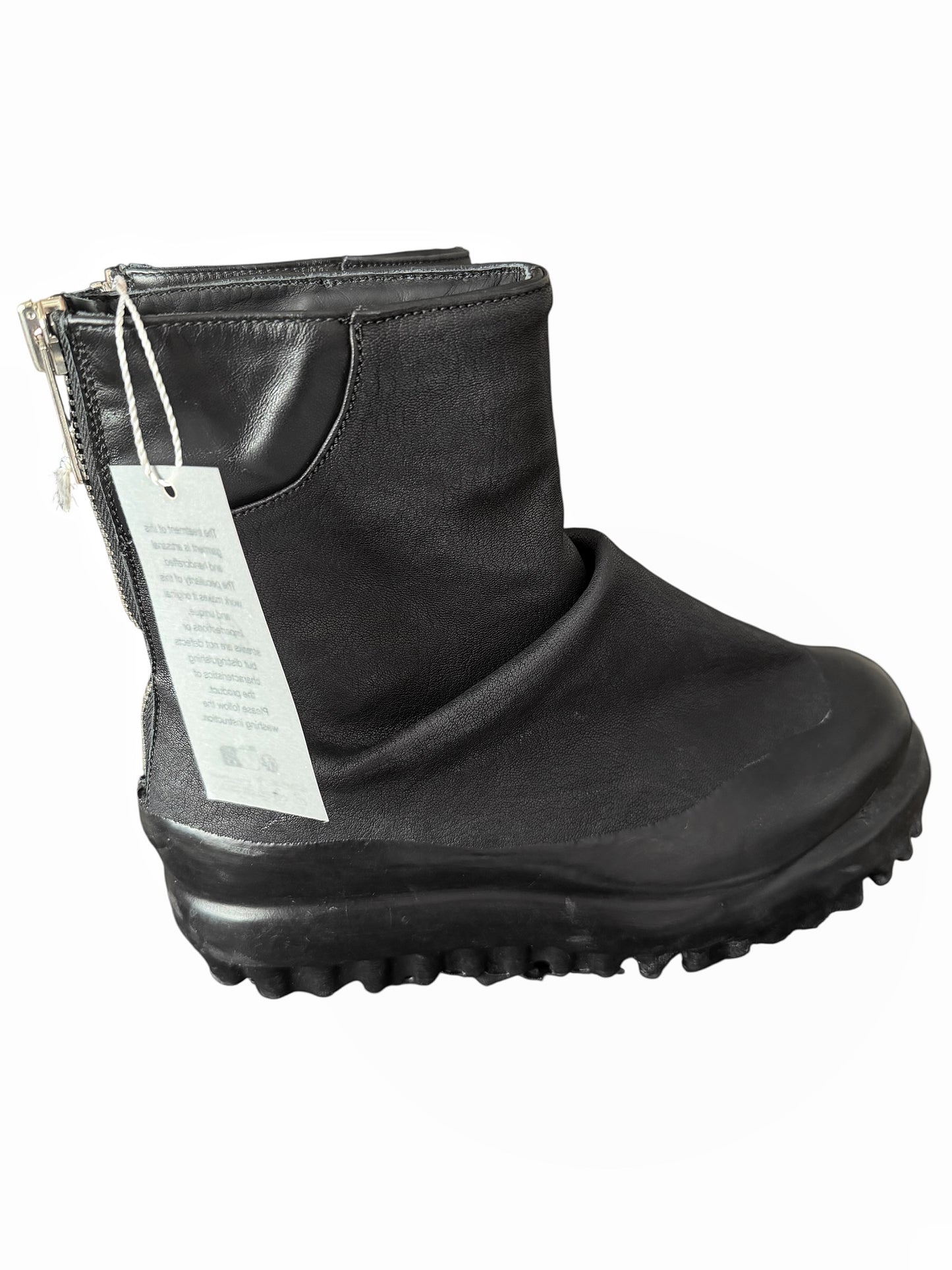 Black Dip Drip Marathon Leather Boots