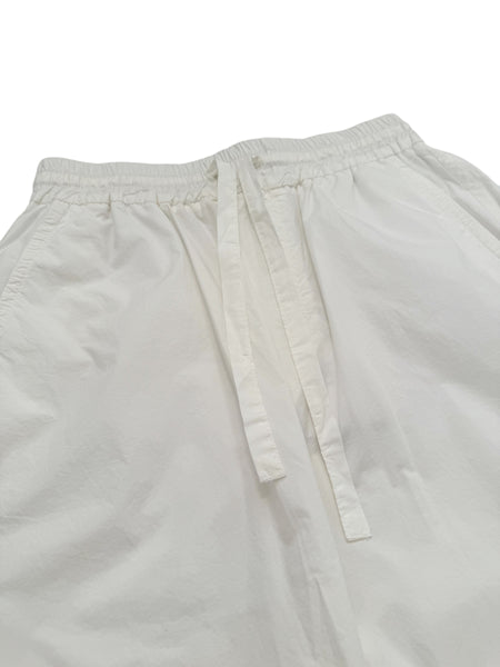 White Poplin Baggy Shorts