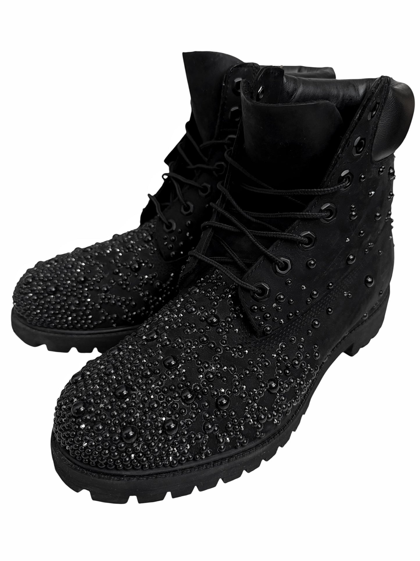Pearlized Pearl Crystal Timberland Boots