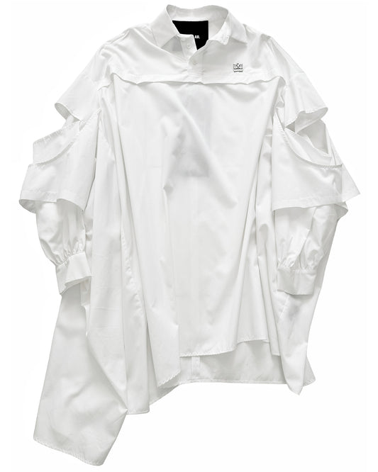 Cutout Cotton Poplin Chip Big Shirt