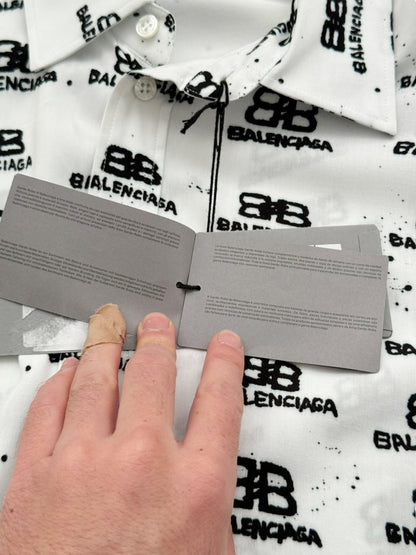 Viscose Allover Ink Blot Oversized Shirt