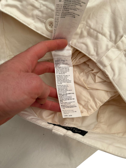 White Heavy Kick Cargo Pants