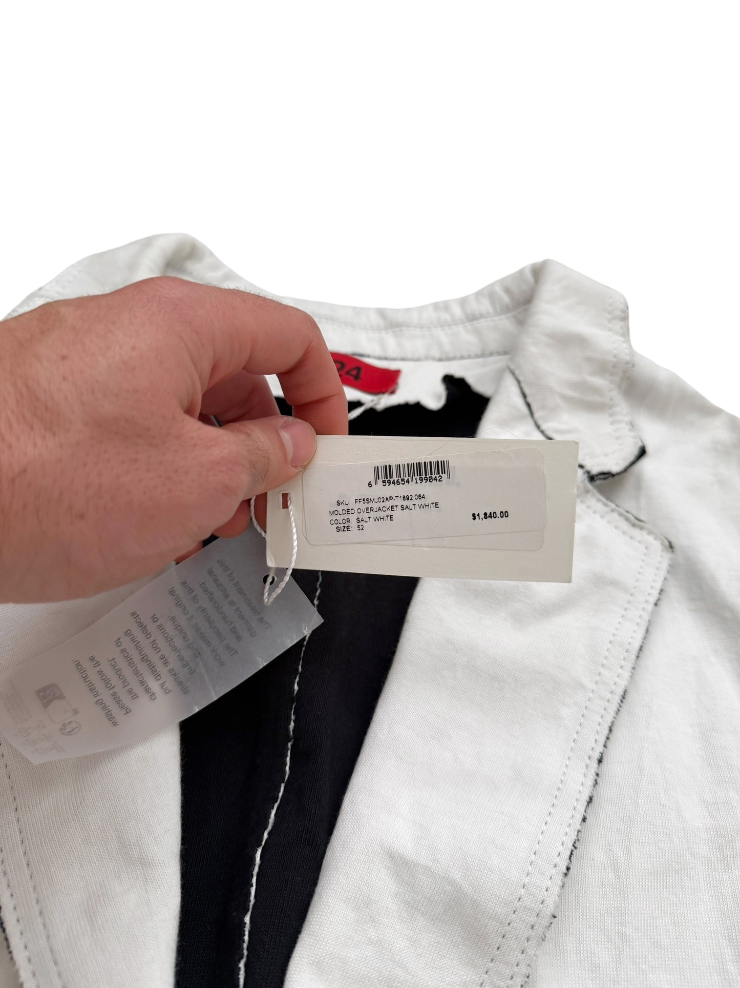 FW25 METAL Molded White Blazer Coat Jacket
