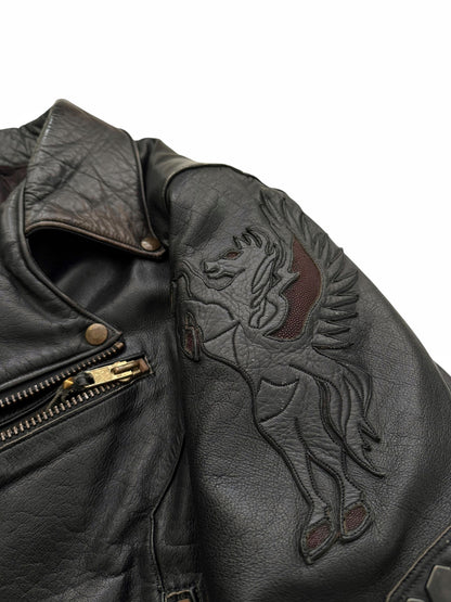 1980’s Custom Order Brass & Stingray Armored Leather Jacket