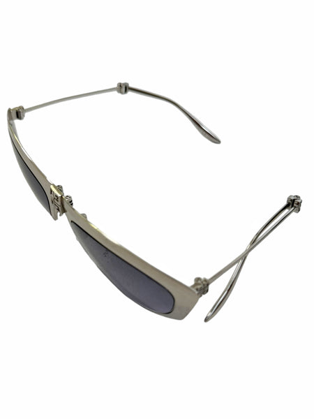 Folding Compact Silver Sunglasses