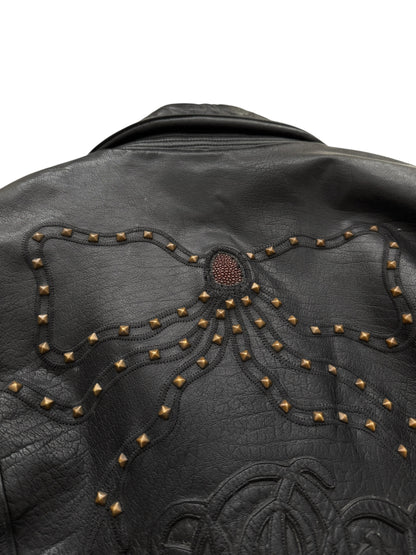 1980’s Custom Order Brass & Stingray Armored Leather Jacket