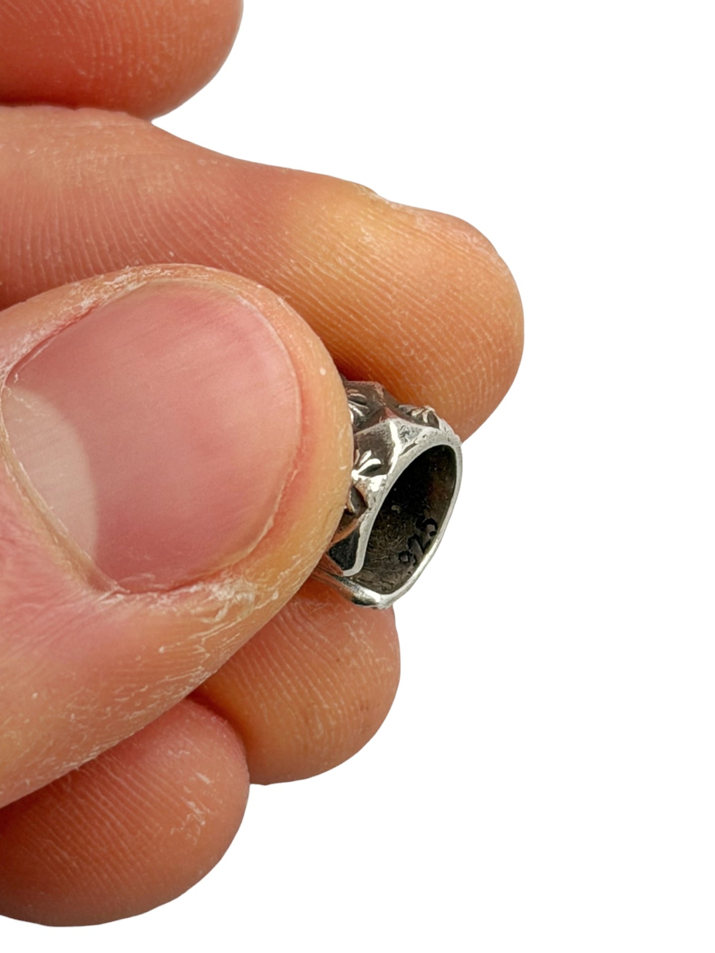 Pyramid Plus Stud Silver Ear Cuff Earring