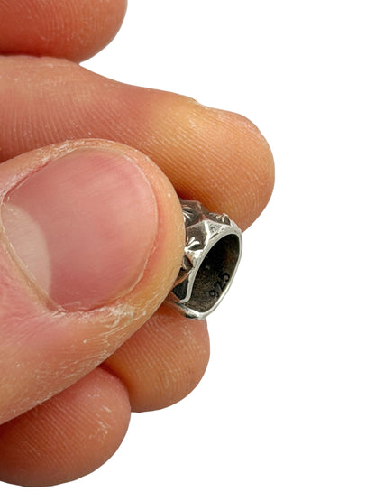 Pyramid Plus Stud Silver Ear Cuff Earring