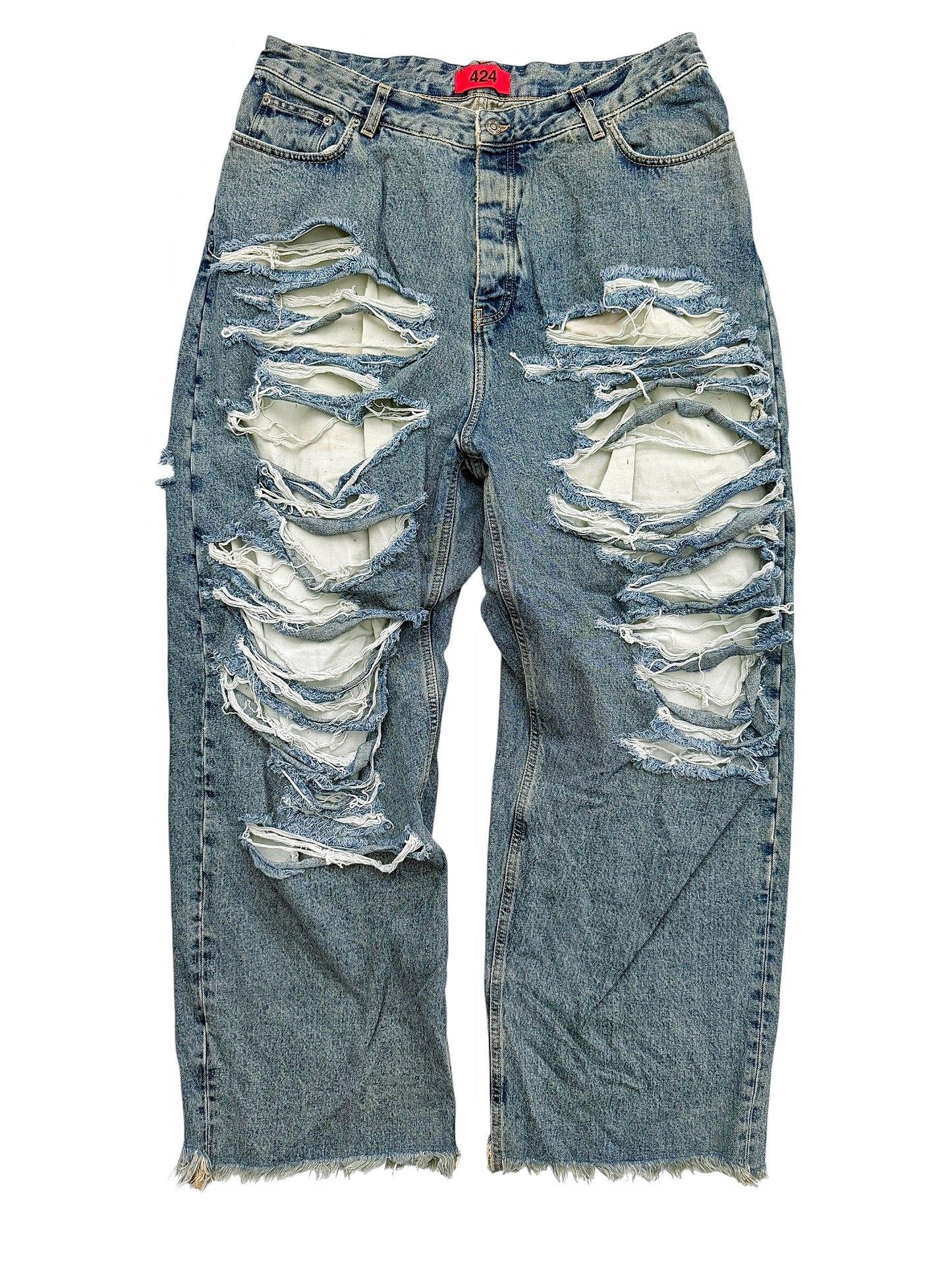 Distressed Big Daddy Baggy Denim Jeans