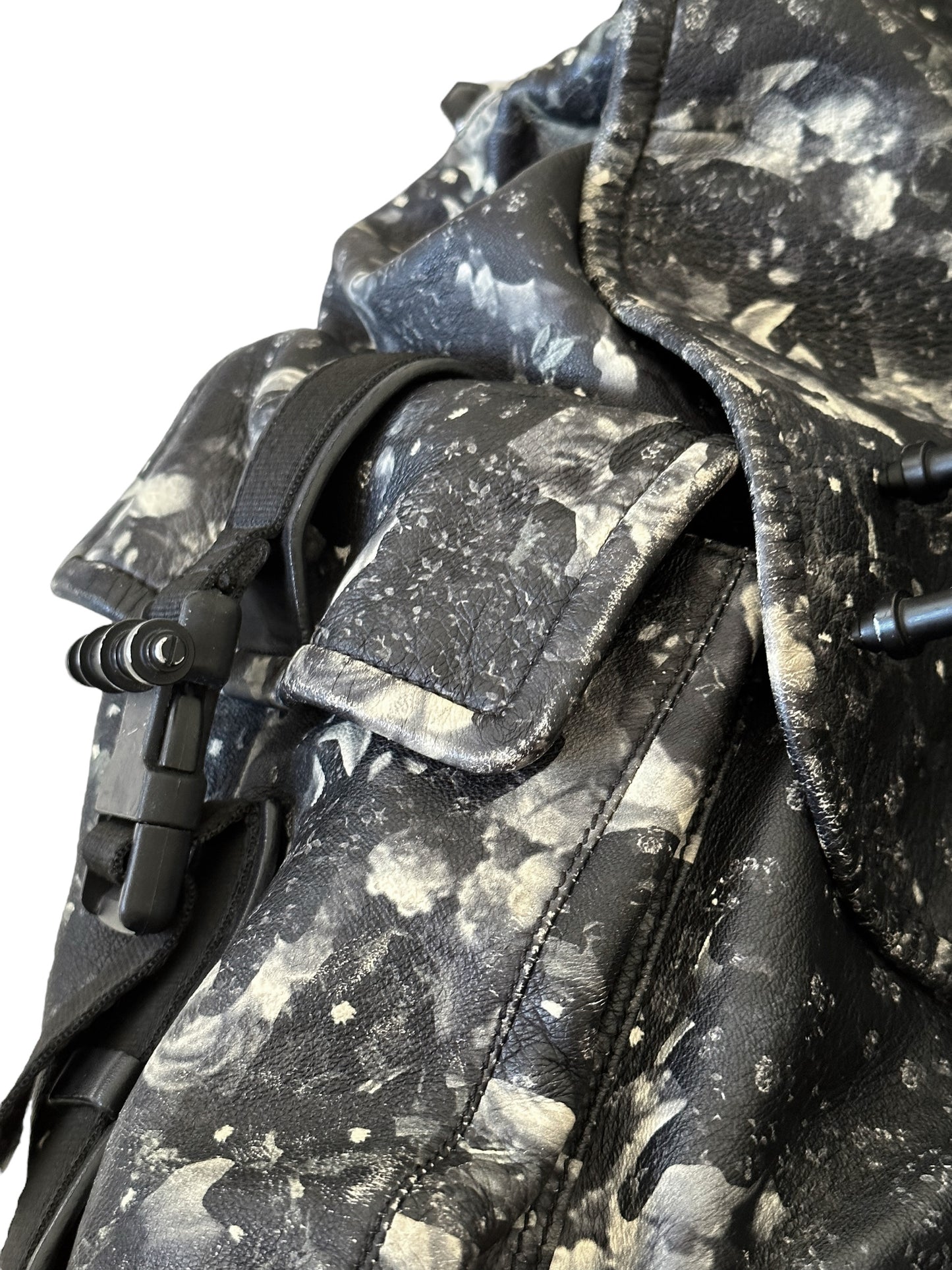 Obsedia Leather Flower/Camo Backpack