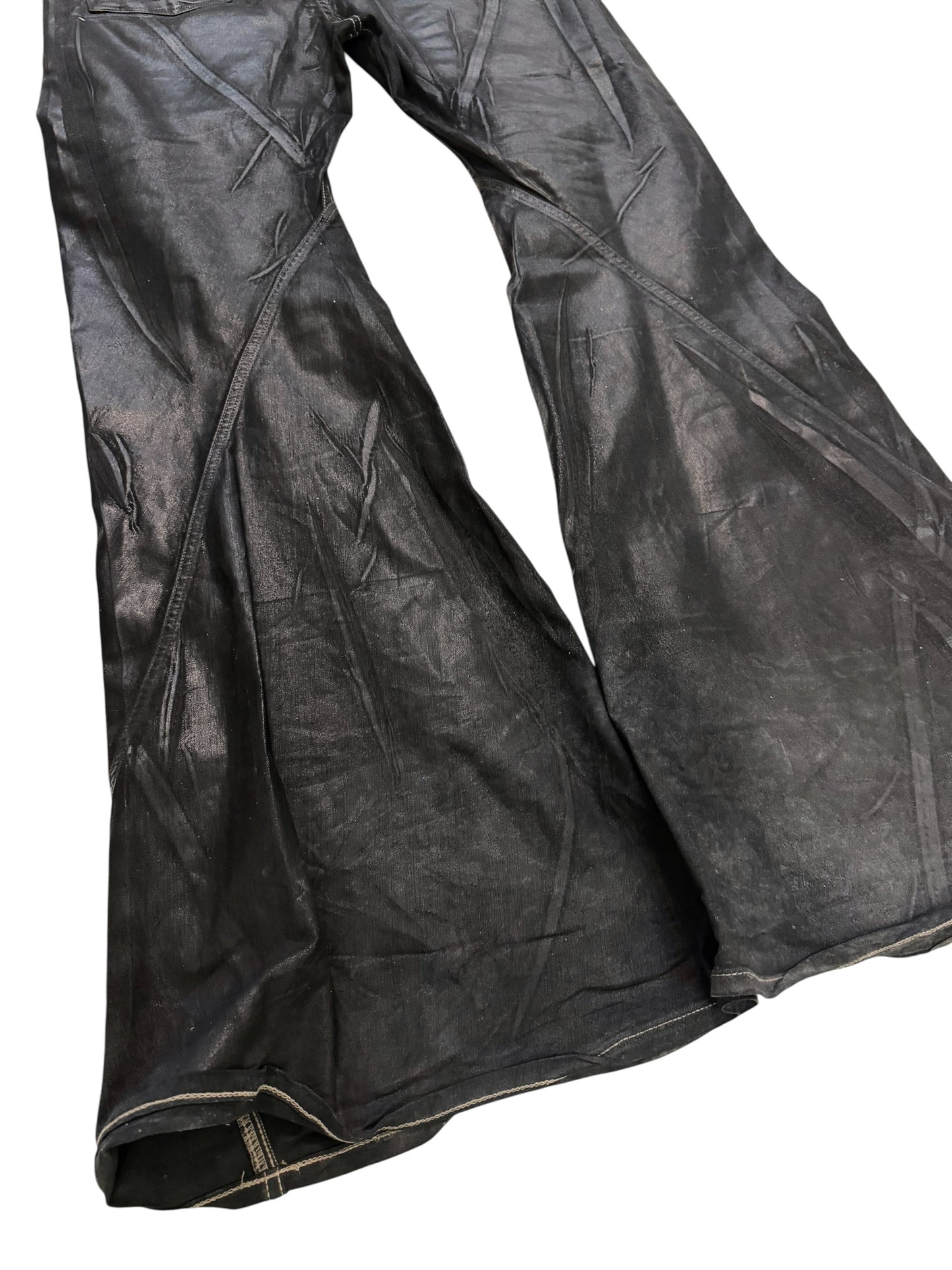 Bias Bootcut Waxed Flare Denims