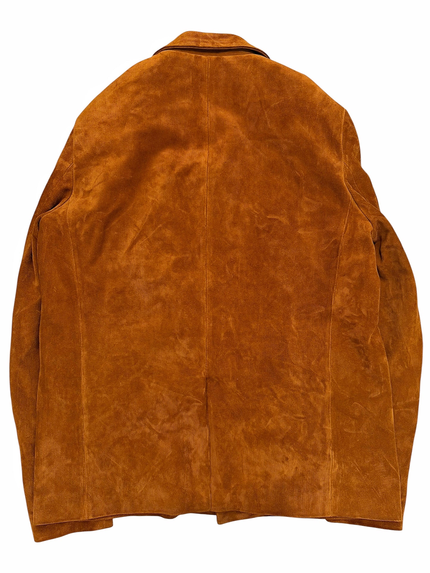 Leather “Corduroy” Imprinted Trompe Loiel Coat