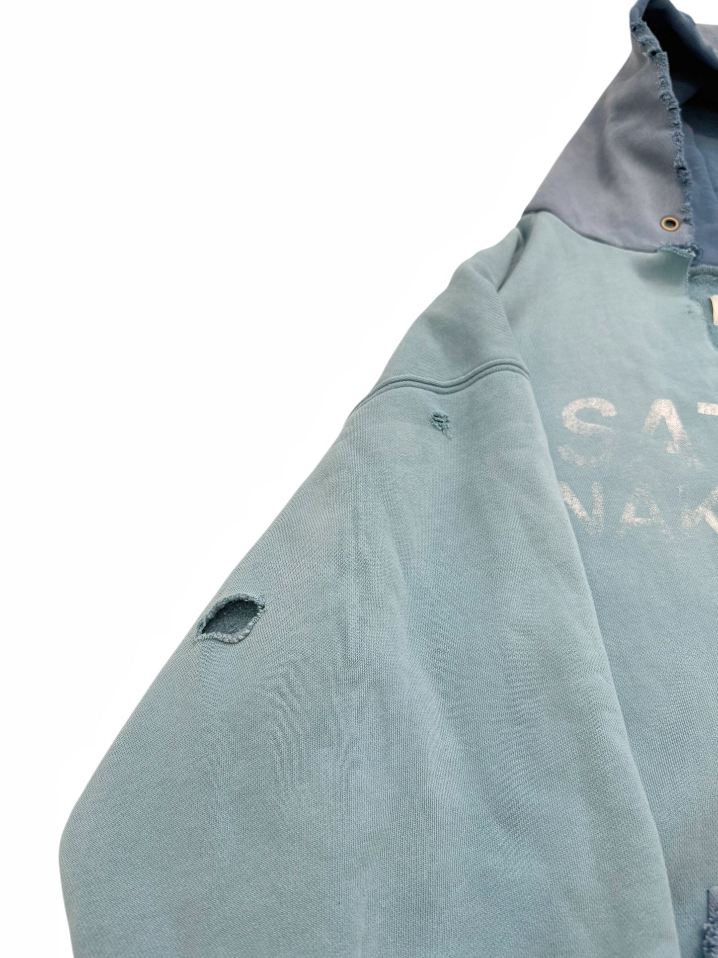 Destructo Faded Distressed Slit Hoodie