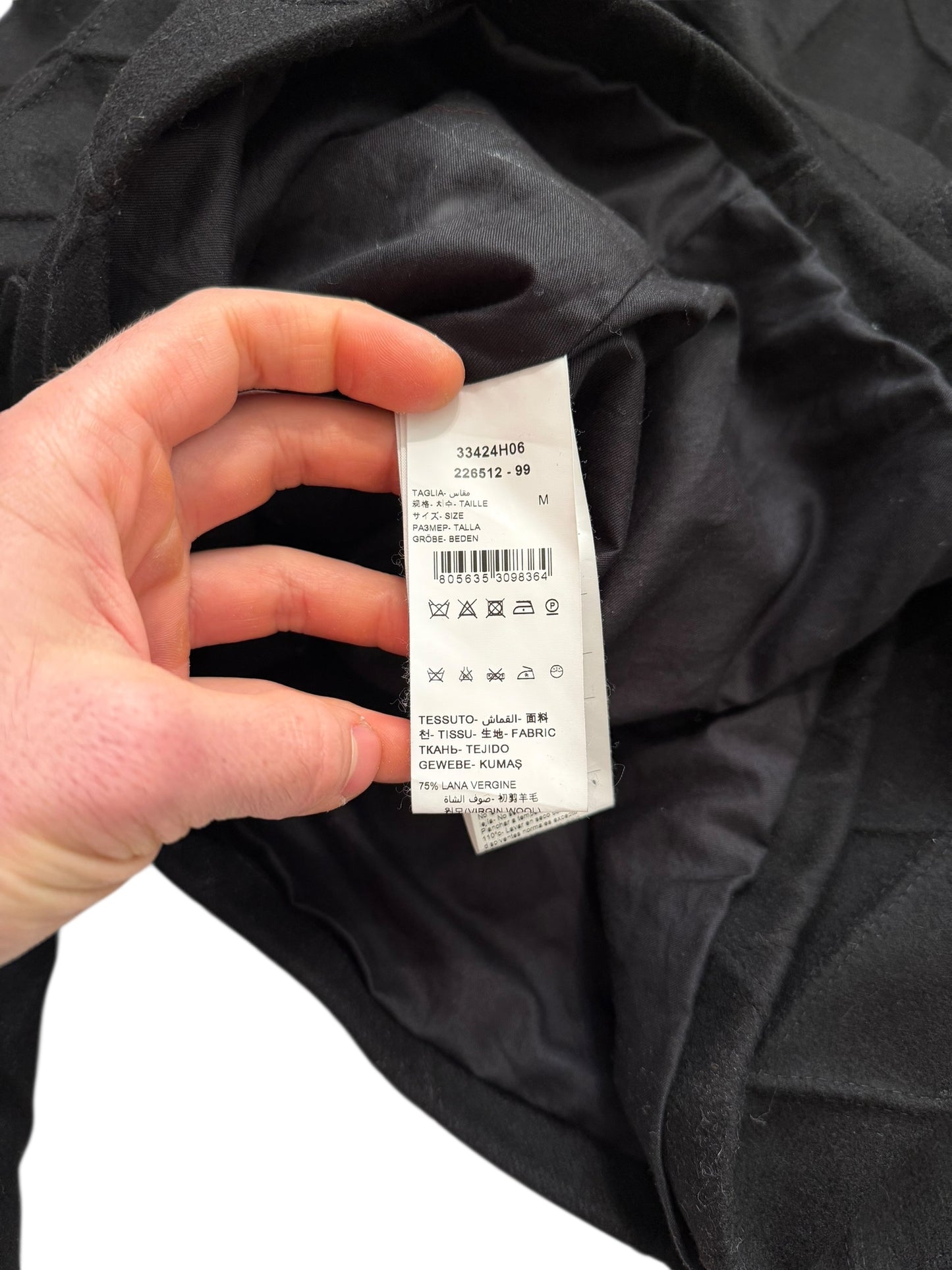 Wool Fence Pleat Cropped Anorak Jacket