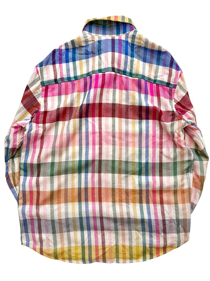 Pashmina Cashmere Madras Pattern Shirt