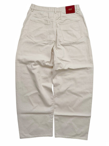 Big Daddy Baggy Beige White Denim Jeans Pant