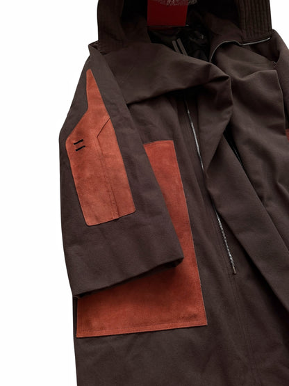 2019 Larry Giant Sisy Parka Suede Panels