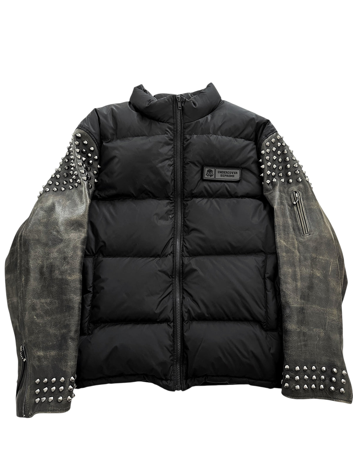 x Supreme Hybrid Leather Puffer Jacket Gods Masters