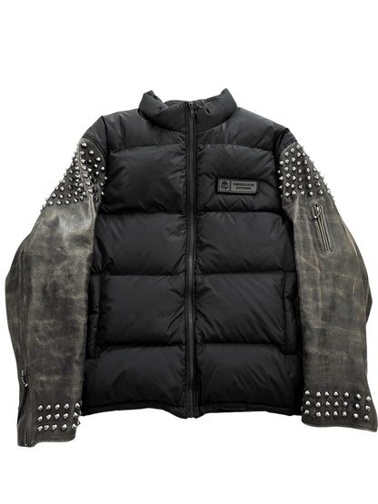 x Supreme Hybrid Leather Puffer Jacket Gods Masters