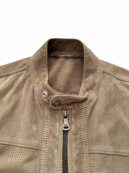 Lambskin Suede Cargo Jacket