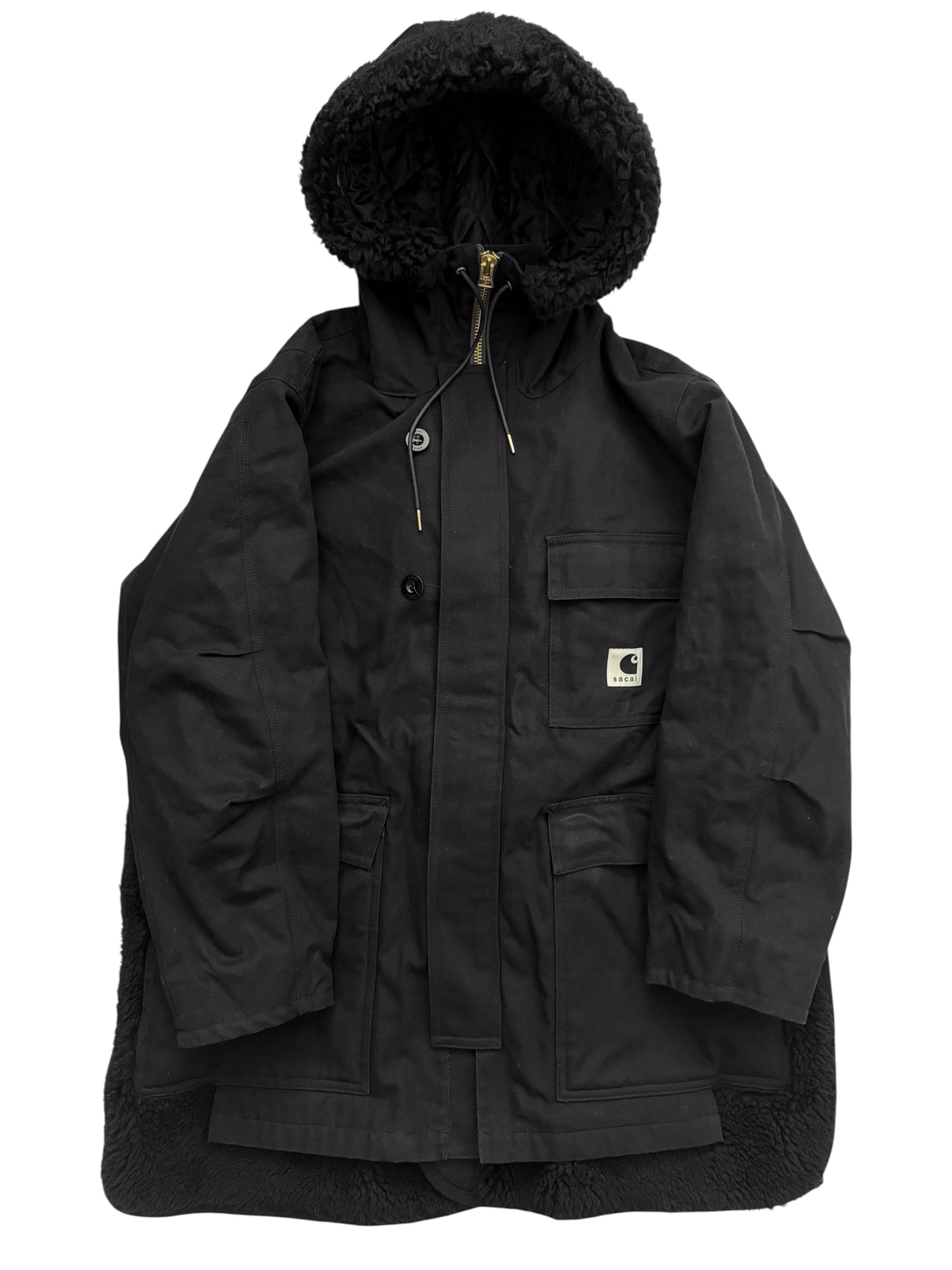 x Carhartt Collab Fur Trim Canvas Parka