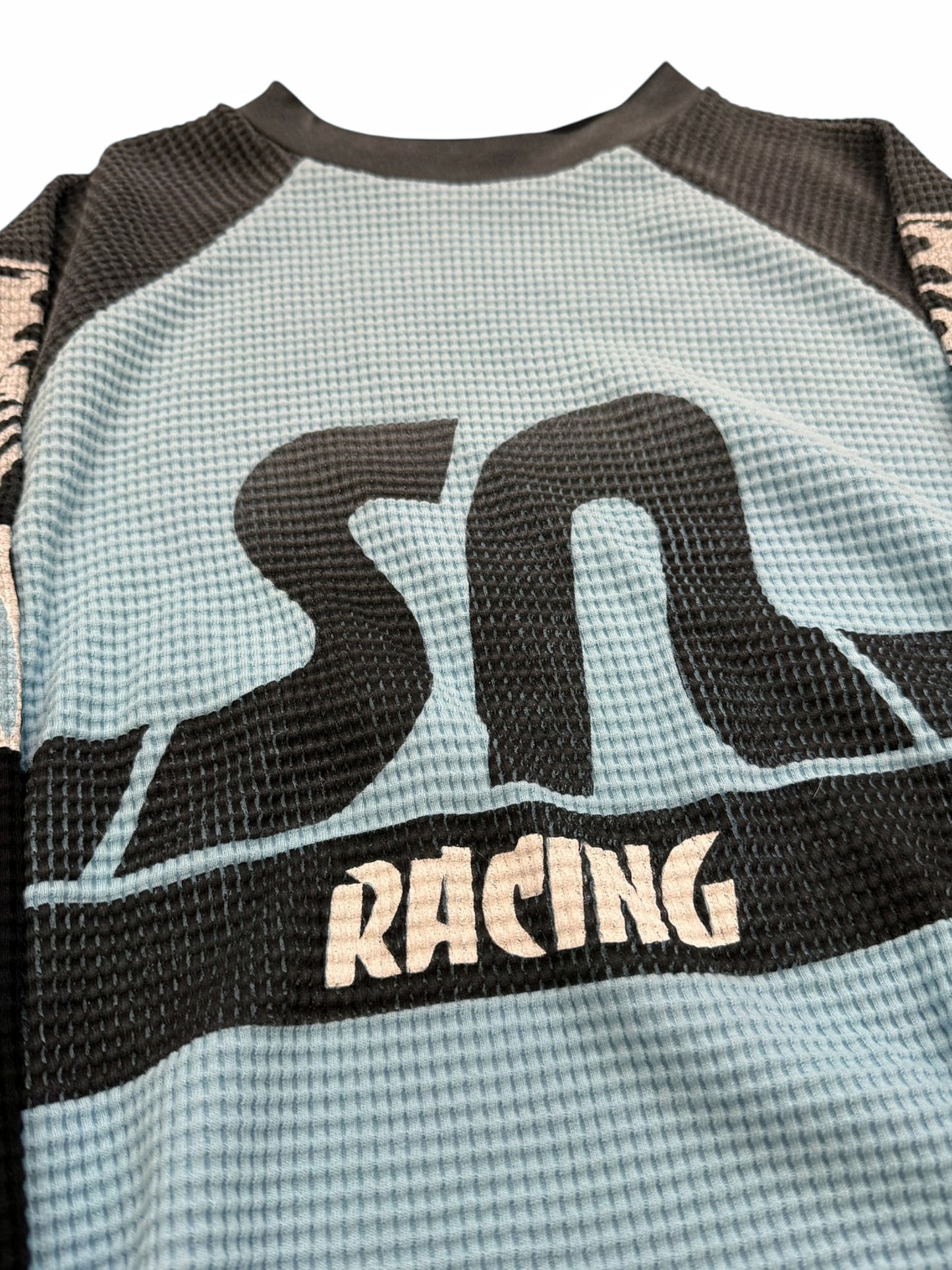 Faded Blue Flame Racer Thermal Longsleeve