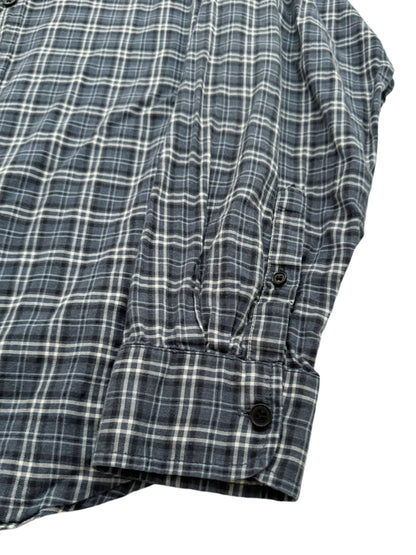 Asymmetric Sized Plaid Flannel Shirt