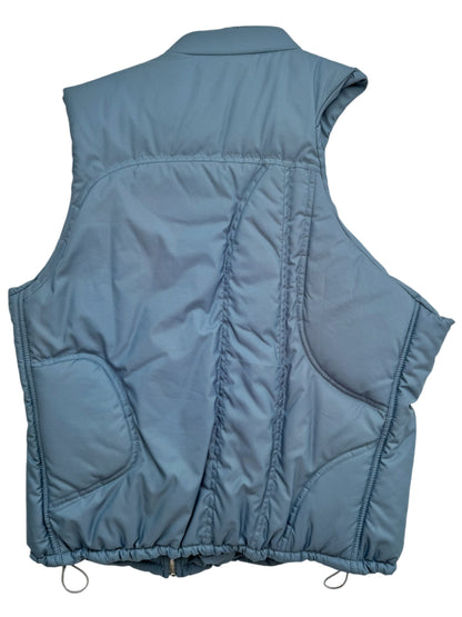 Recycled Asymmetric Puffer Zip Vest