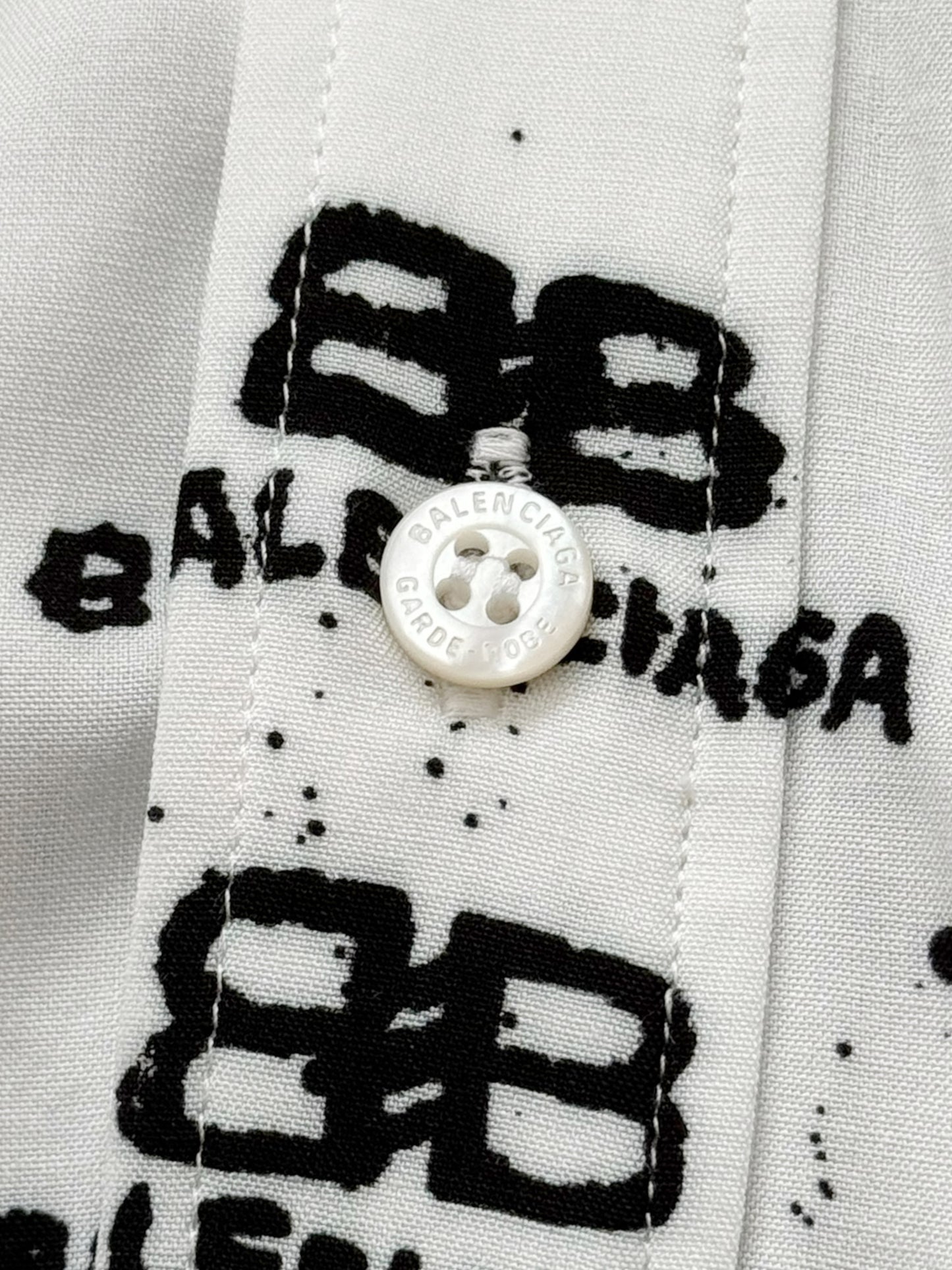 Viscose Allover Ink Blot Oversized Shirt