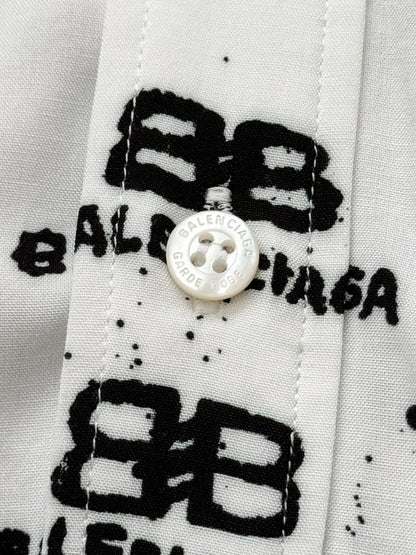 Viscose Allover Ink Blot Oversized Shirt