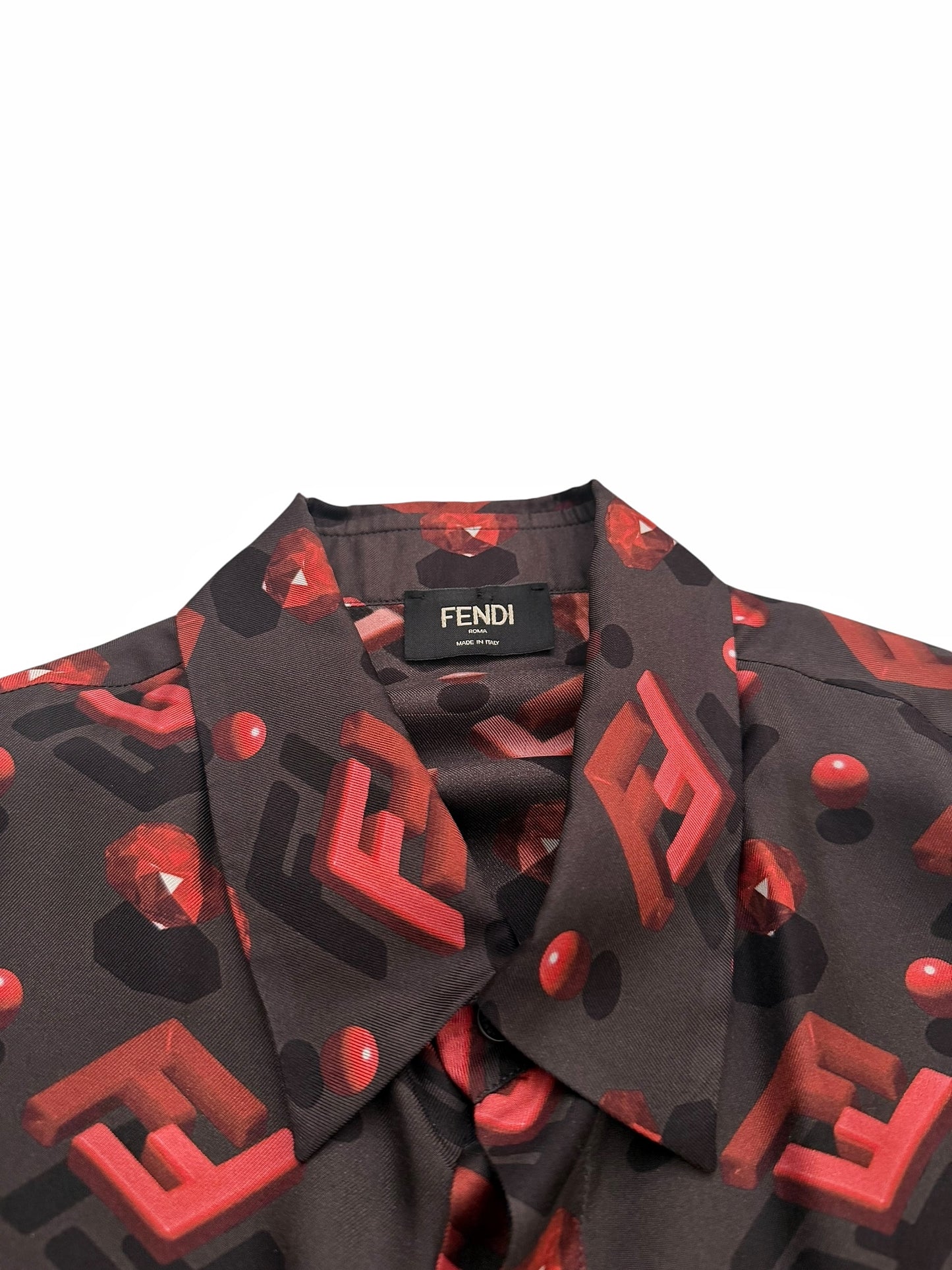 3D Diamond Rubino Silk Shirt