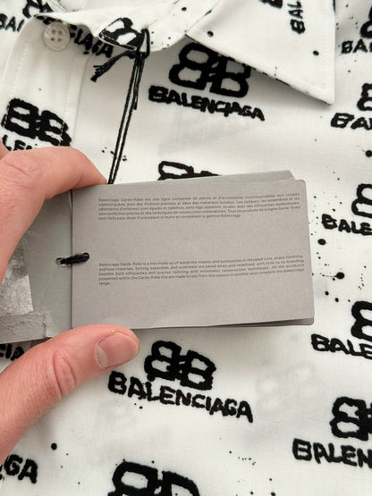 Viscose Allover Ink Blot Oversized Shirt