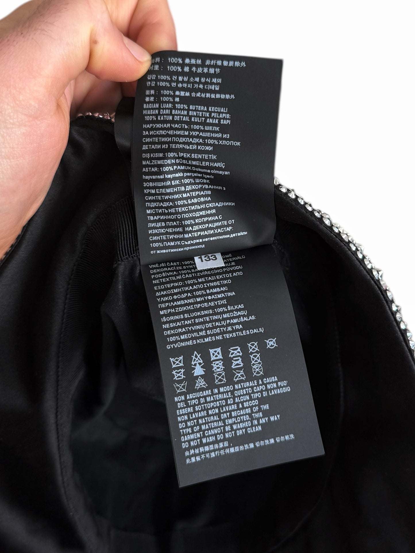 $2650 Crystal Covered Silk Satin Bucket Hat