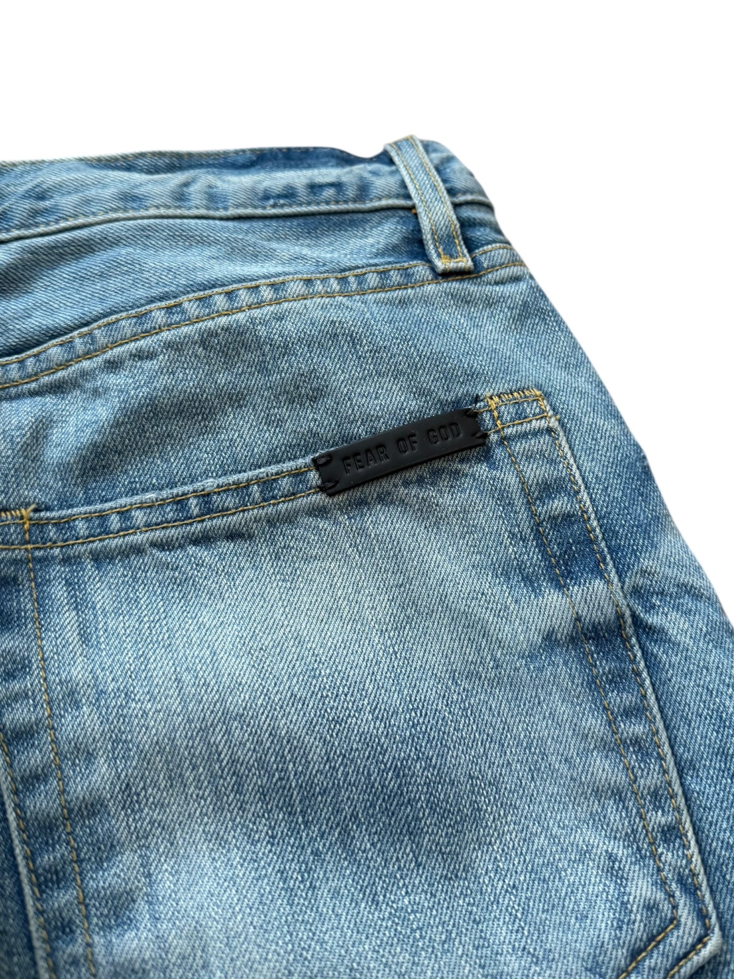 Distressed Holy Water Wash Denim