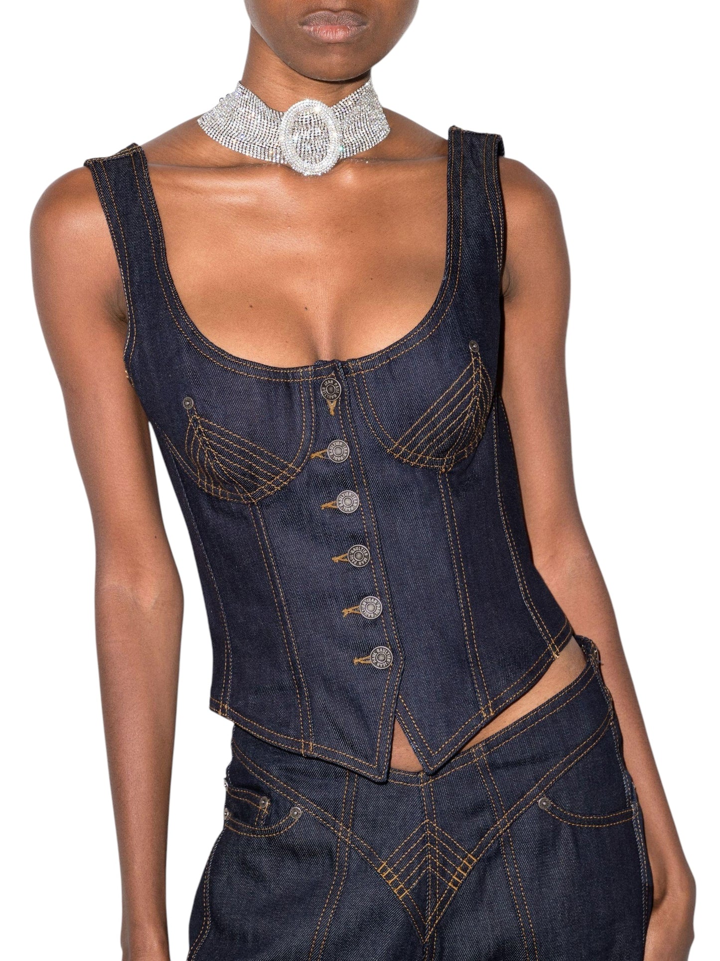 Denim Bustier Corset Top