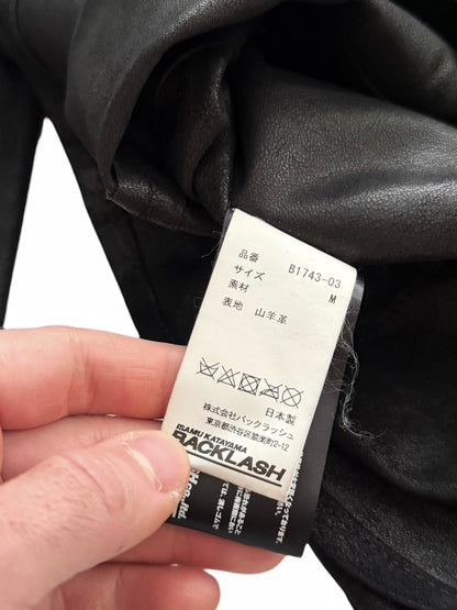Full Zip Distressed Goat Skin Hoodie