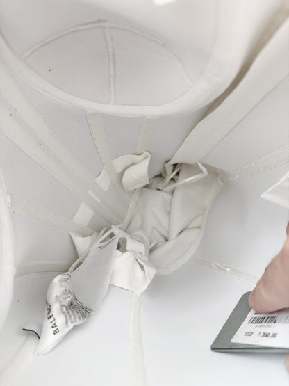 Trash Bag White Laminated Dress