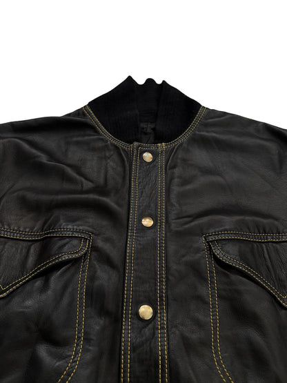 1992 Western Yellow Stitch Lambskin Bomber