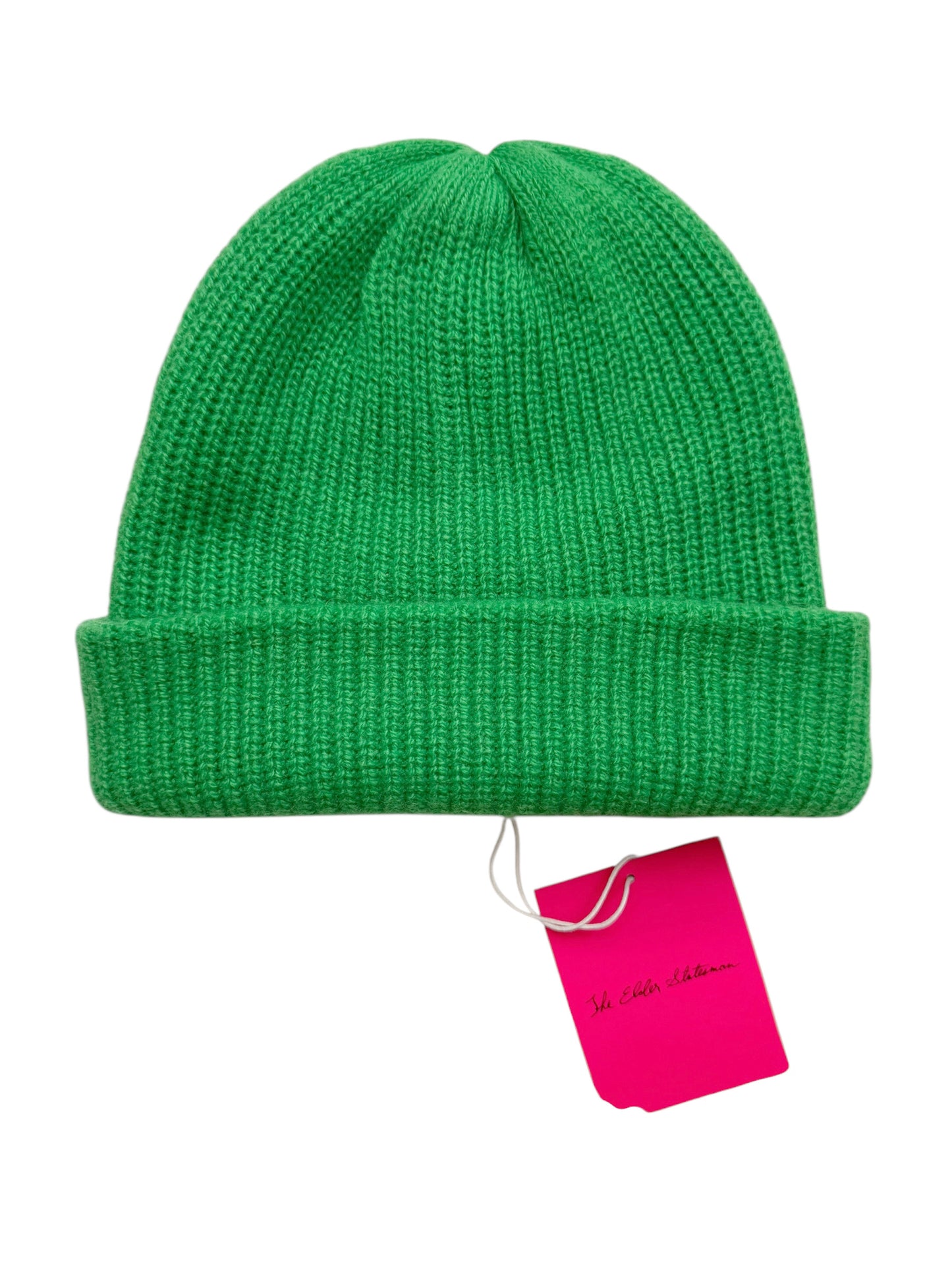 100% Heavy Cashmere Beanie (Gecko Green)