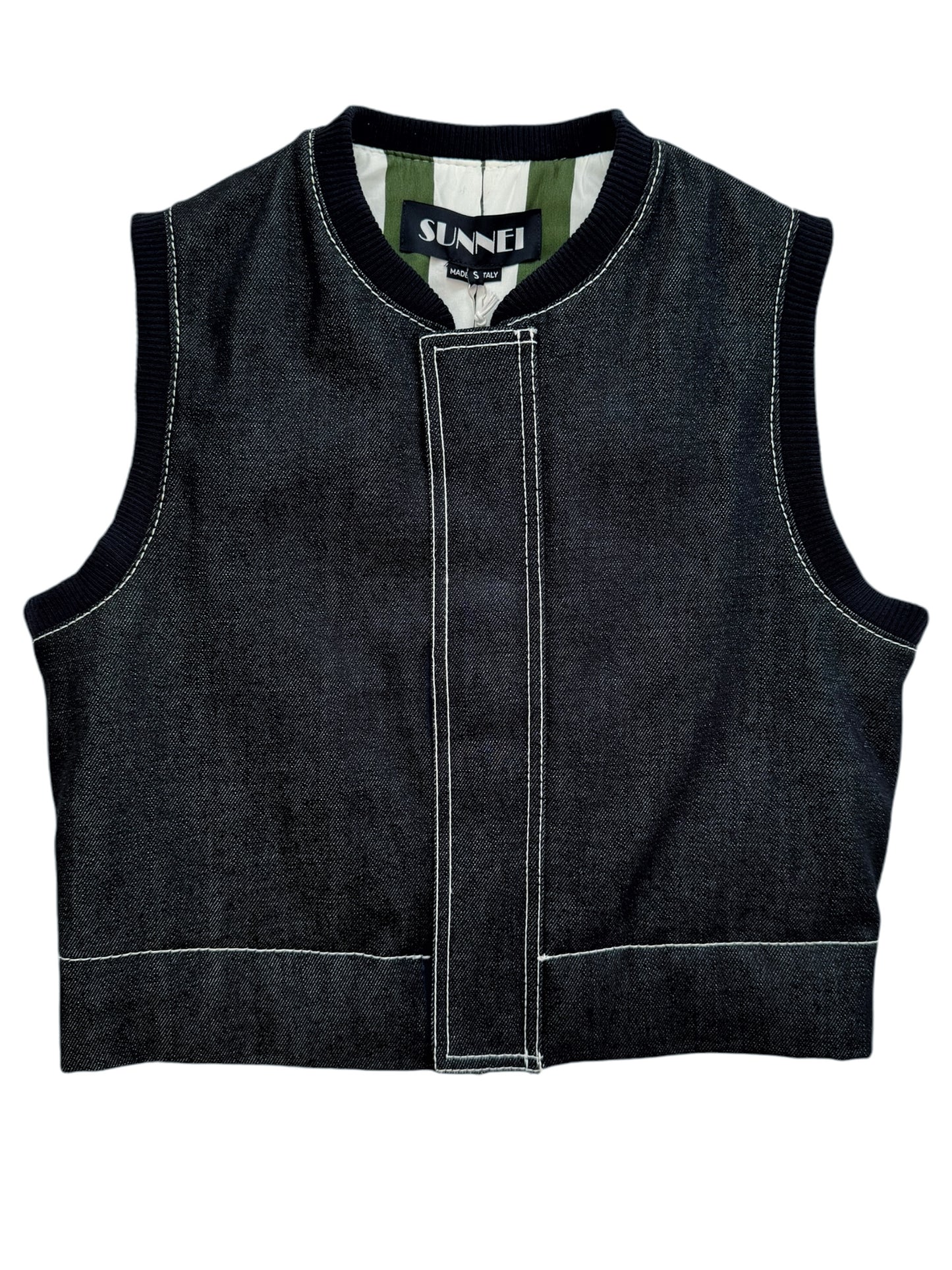 Denim Puffer Vest