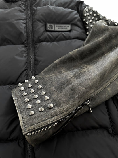 x Supreme Hybrid Leather Puffer Jacket Gods Masters