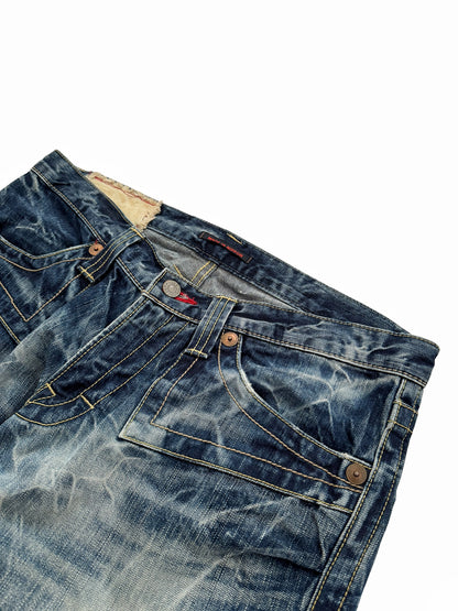 Special Lightning Dye Flare Denim