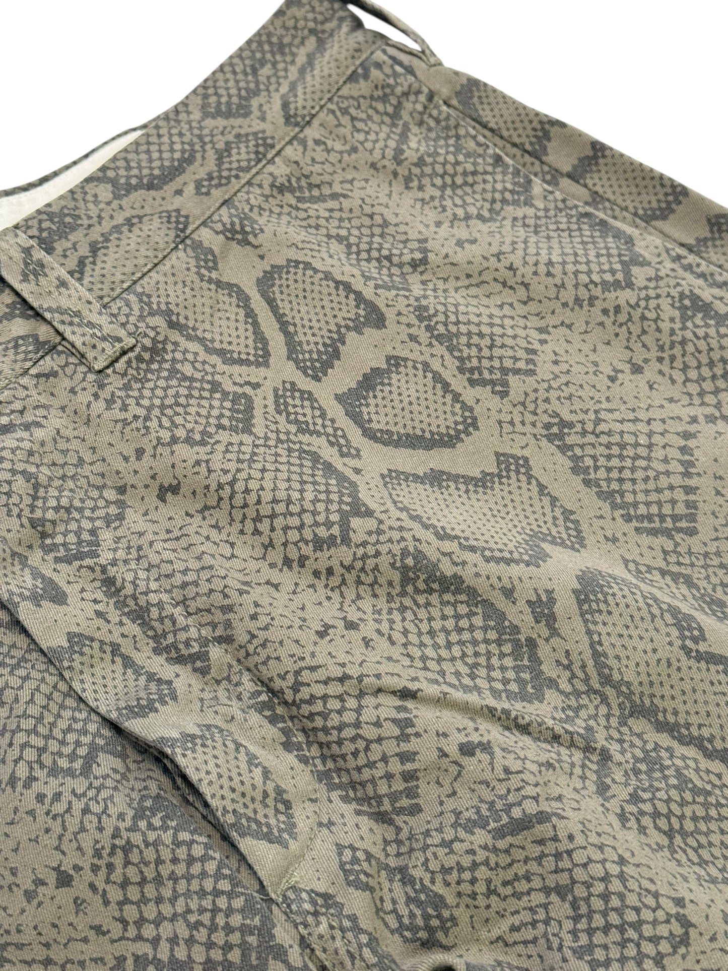 Snake Print Work Pants