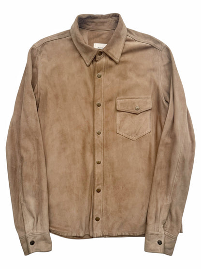 Goatskin Leather Shirt Jacket
