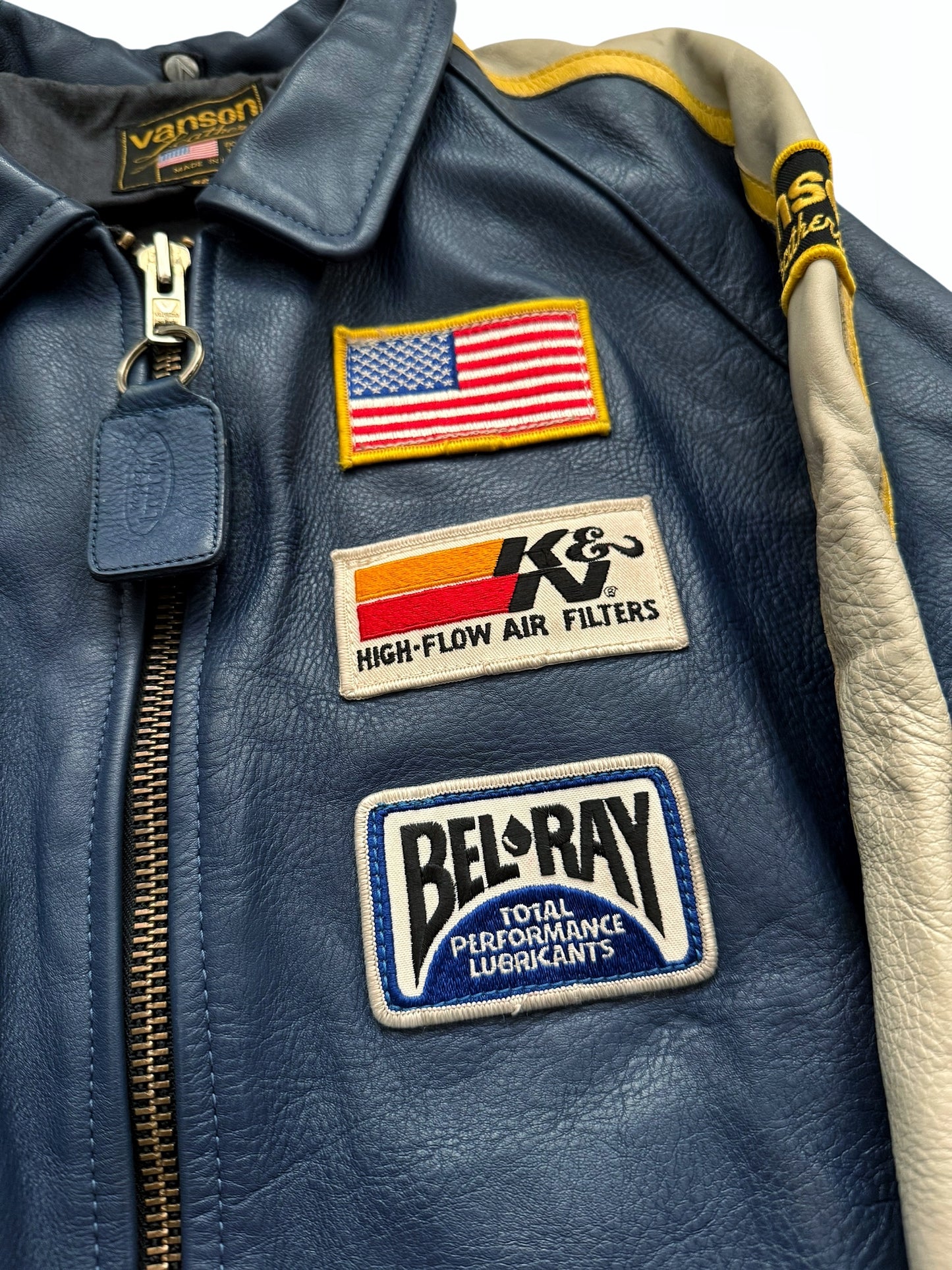 1/1 Genesis NYC Blue Leather Zip Jacket