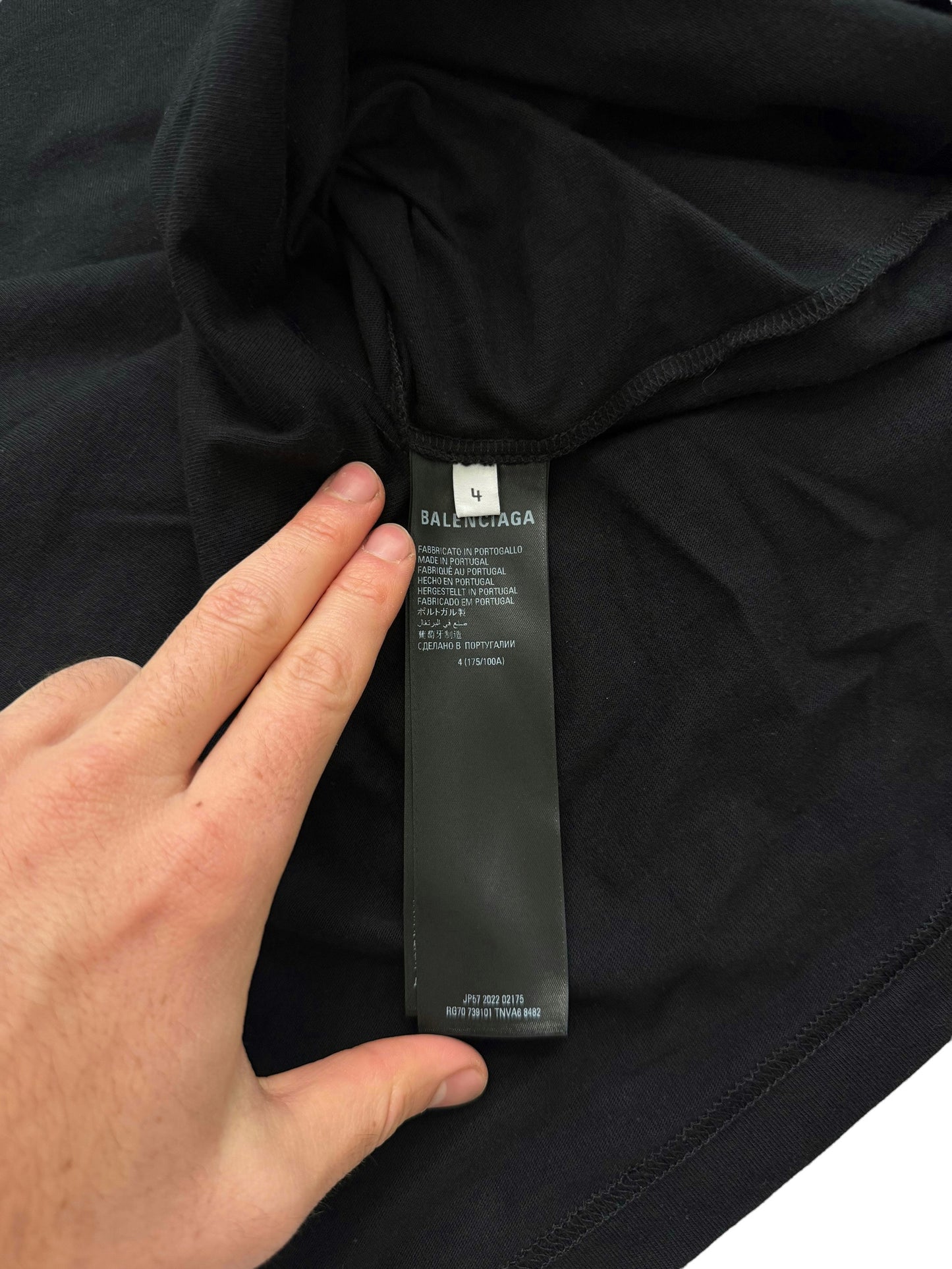 Oversized Black Track Logo Tee