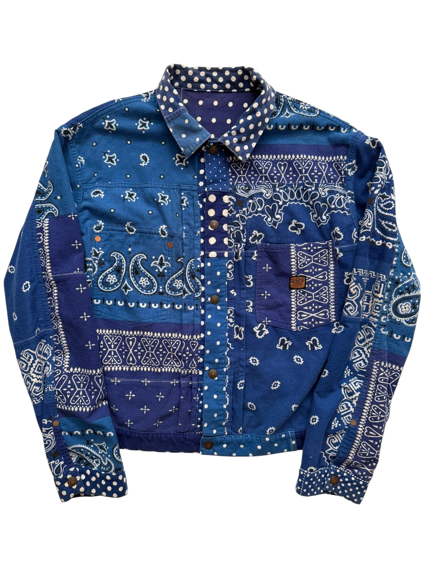 Reversible Blue Kerchief Jacket