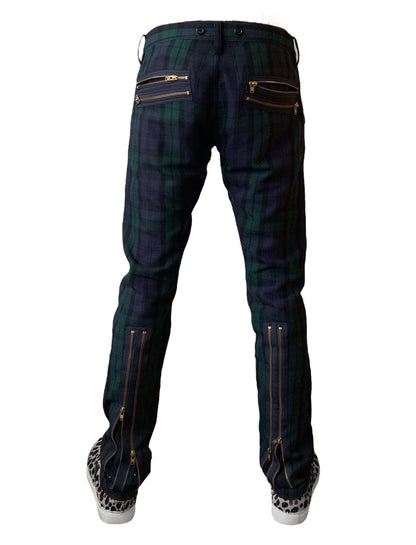 AW11 Punk Tartan Zip Bondage Pant